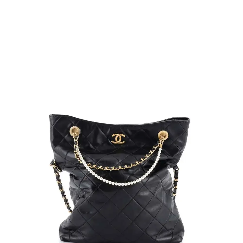 Chanel Pearl Strap Fold Over Shopping #242404C46B - Picture 3 of 8